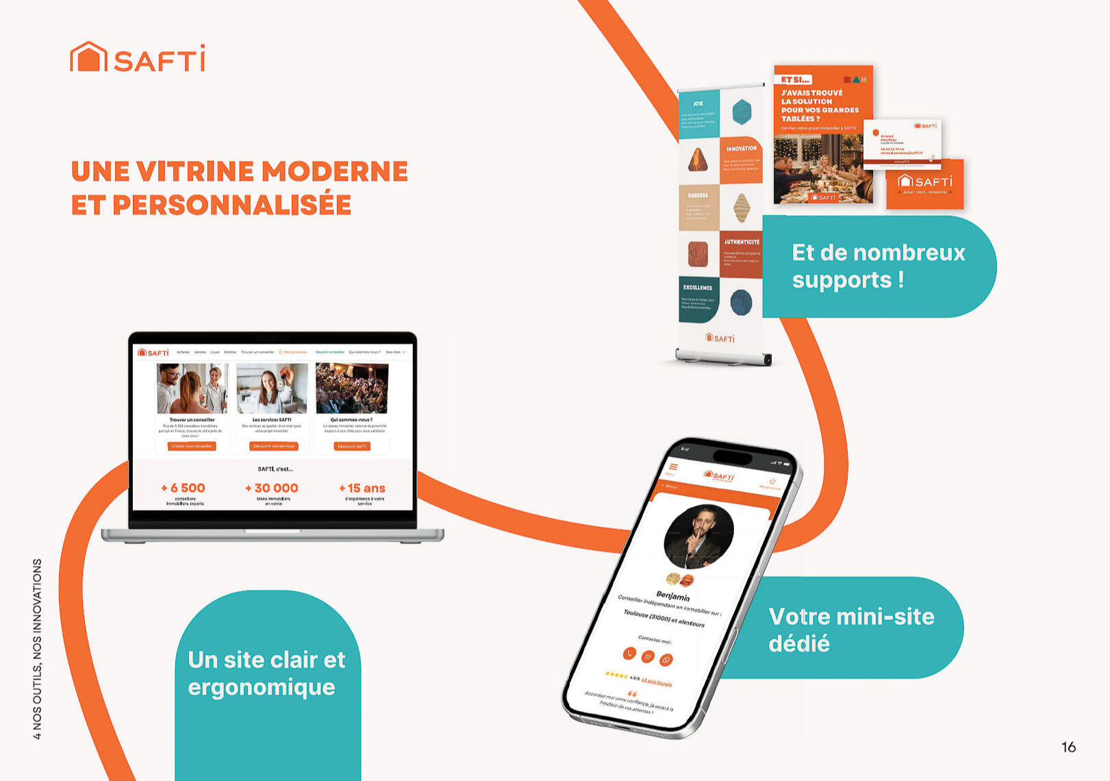 Une vitrine moderne et personnalisée